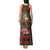 Santa and Higland Cows Scottish Christmas Tank Maxi Dress Tartan Pattern