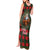 Santa and Higland Cows Scottish Christmas Tank Maxi Dress Tartan Pattern