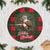 Santa and Higland Cows Scottish Christmas Tree Skirt Tartan Pattern