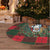 Santa and Higland Cows Scottish Christmas Tree Skirt Tartan Pattern