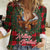 Santa and Higland Cows Scottish Christmas Women Casual Shirt Tartan Pattern