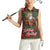 Santa and Higland Cows Scottish Christmas Women Sleeveless Polo Shirt Tartan Pattern