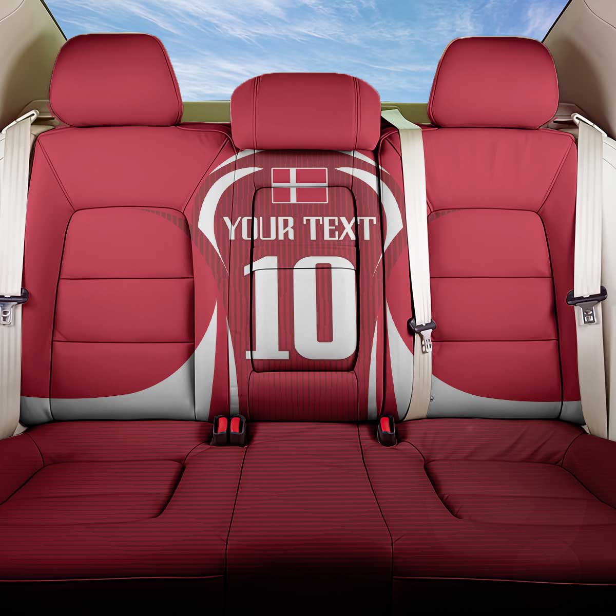 Denmark Football 2024 Go Champion Back Car Seat Cover - Wonder Print Shop