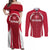 Denmark Football 2024 Go Champion Couples Matching Off Shoulder Maxi Dress and Long Sleeve Button Shirt - Wonder Print Shop