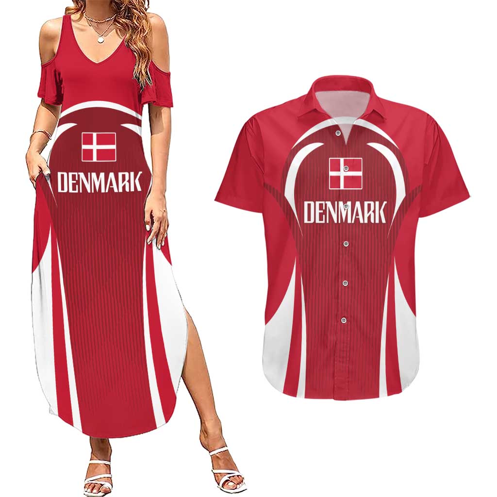 Denmark Football 2024 Go Champion Couples Matching Summer Maxi Dress and Hawaiian Shirt - Wonder Print Shop