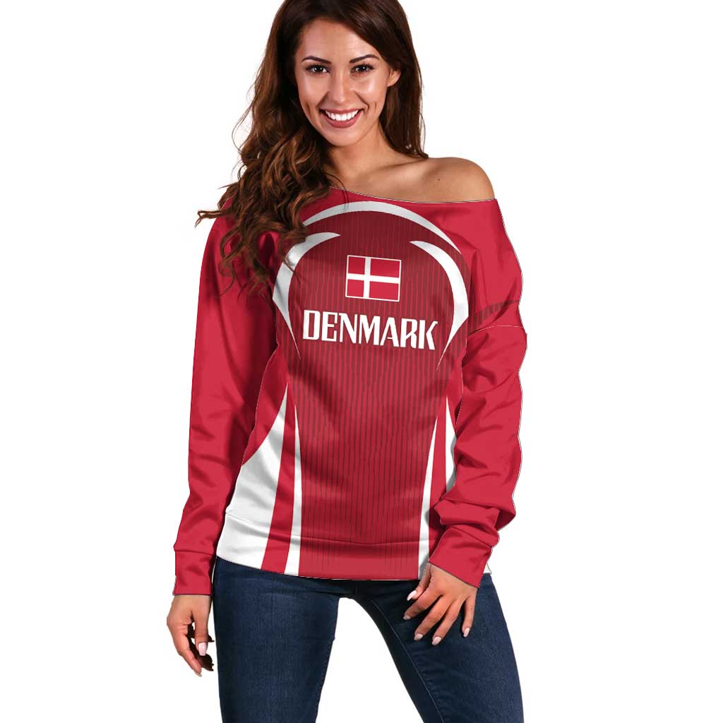 Denmark Football 2024 Go Champion Off Shoulder Sweater - Wonder Print Shop