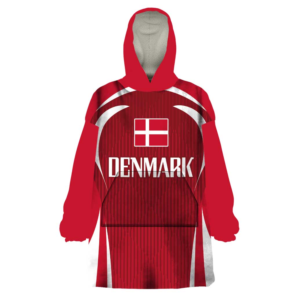 Denmark Football 2024 Go Champion Wearable Blanket Hoodie