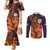 Netherlands Football 2024 Go Champion Couples Matching Mermaid Dress and Long Sleeve Button Shirt