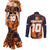 Netherlands Football 2024 Go Champion Couples Matching Mermaid Dress and Long Sleeve Button Shirt