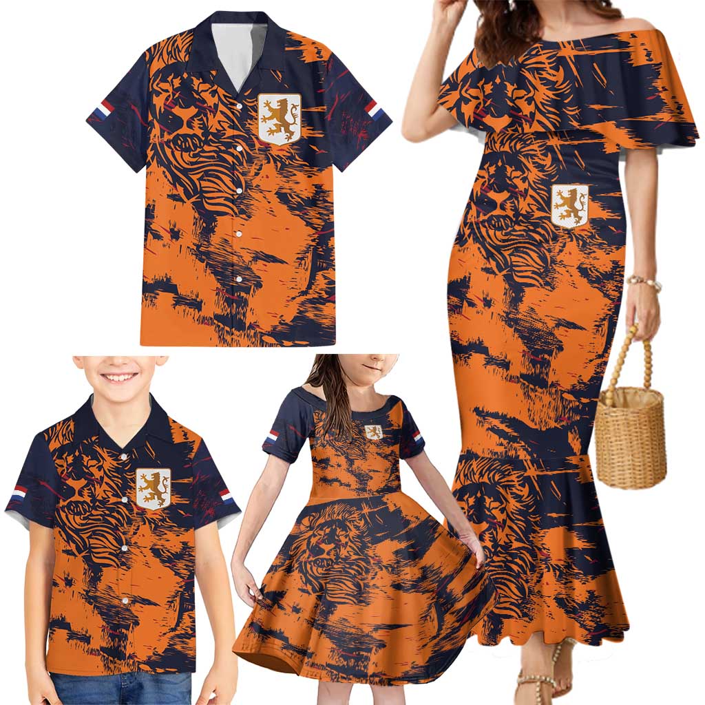 Netherlands Football 2024 Go Champion Family Matching Mermaid Dress and Hawaiian Shirt - Wonder Print Shop