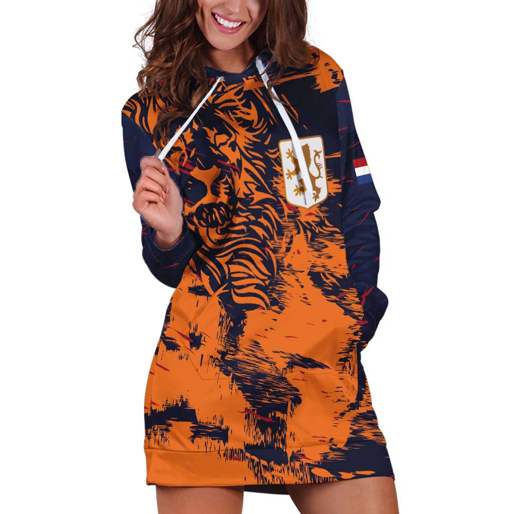 Netherlands Football 2024 Go Champion Hoodie Dress - Wonder Print Shop