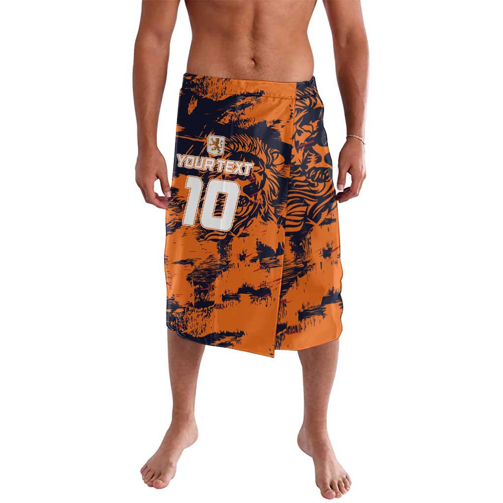 Orange printed sports shorts with black tiger pattern and large "10" graphic