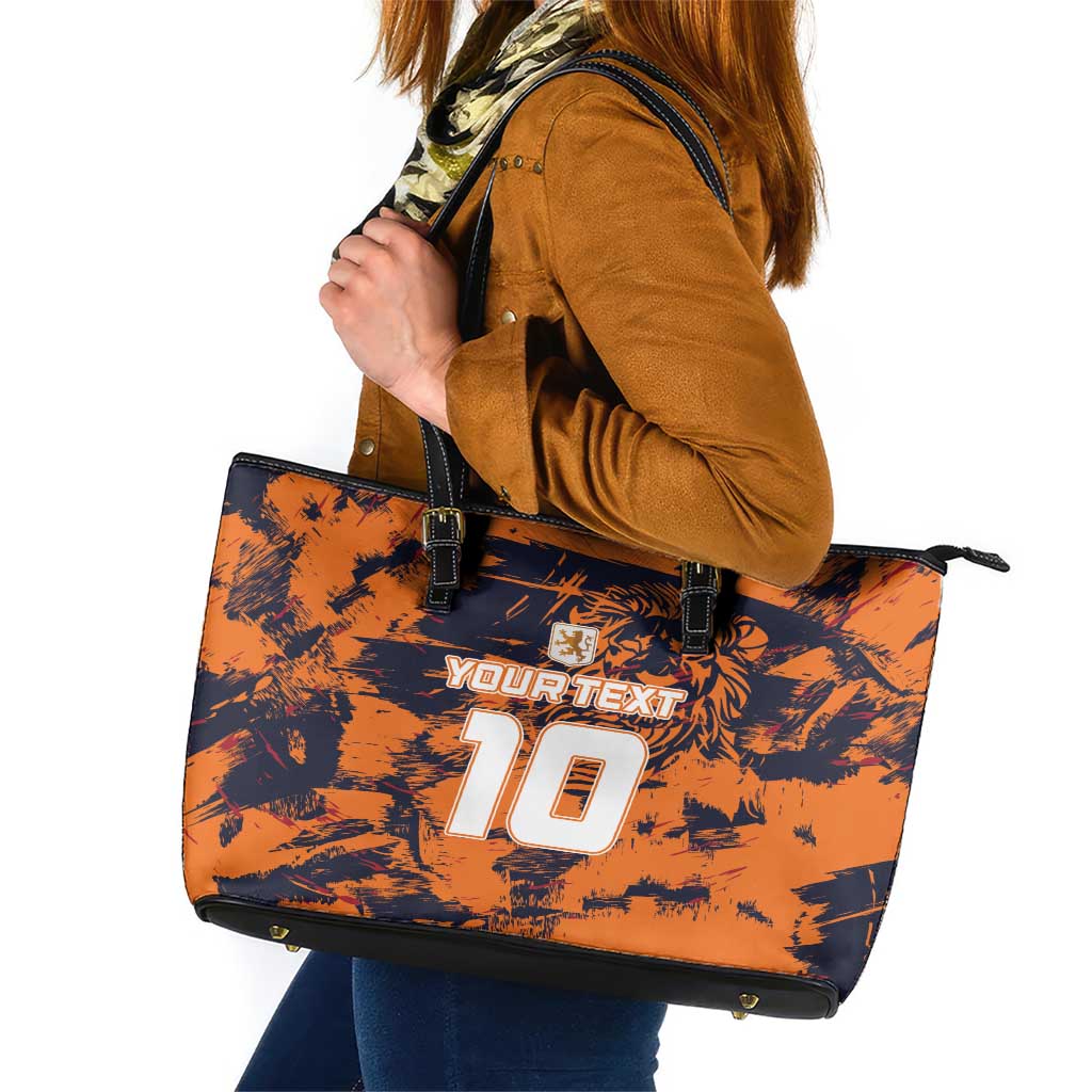 Netherlands Football 2024 Go Champion Leather Tote Bag - Wonder Print Shop