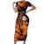 Netherlands Football 2024 Go Champion Short Sleeve Bodycon Dress