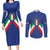 Italy Football 2024 Go Champion Couples Matching Long Sleeve Bodycon Dress and Long Sleeve Button Shirt - Wonder Print Shop