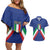 Italy Football 2024 Go Champion Couples Matching Off Shoulder Short Dress and Hawaiian Shirt - Wonder Print Shop