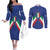 Italy Football 2024 Go Champion Couples Matching Off The Shoulder Long Sleeve Dress and Long Sleeve Button Shirt