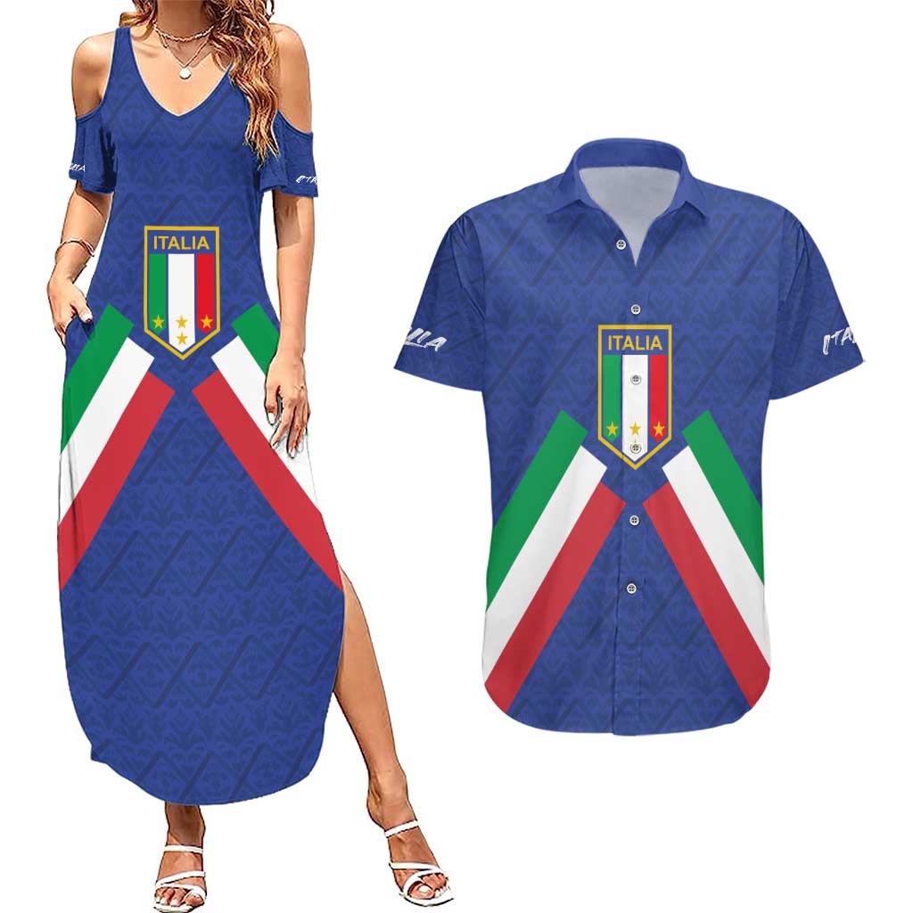 Italy Football 2024 Go Champion Couples Matching Summer Maxi Dress and Hawaiian Shirt - Wonder Print Shop