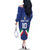 Italy Football 2024 Go Champion Family Matching Off The Shoulder Long Sleeve Dress and Hawaiian Shirt - Wonder Print Shop