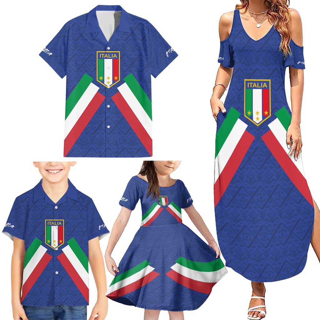 Italy Football 2024 Go Champion Family Matching Summer Maxi Dress and Hawaiian Shirt - Wonder Print Shop