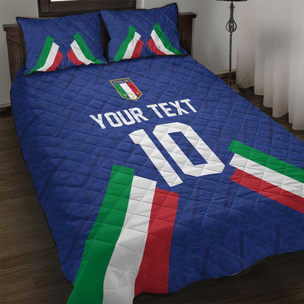 Italy Football 2024 Go Champion Quilt Bed Set