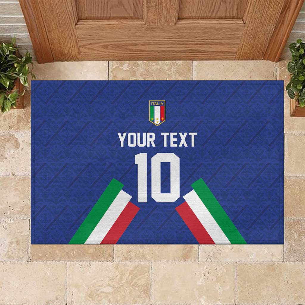 Italy Football 2024 Go Champion Rubber Doormat