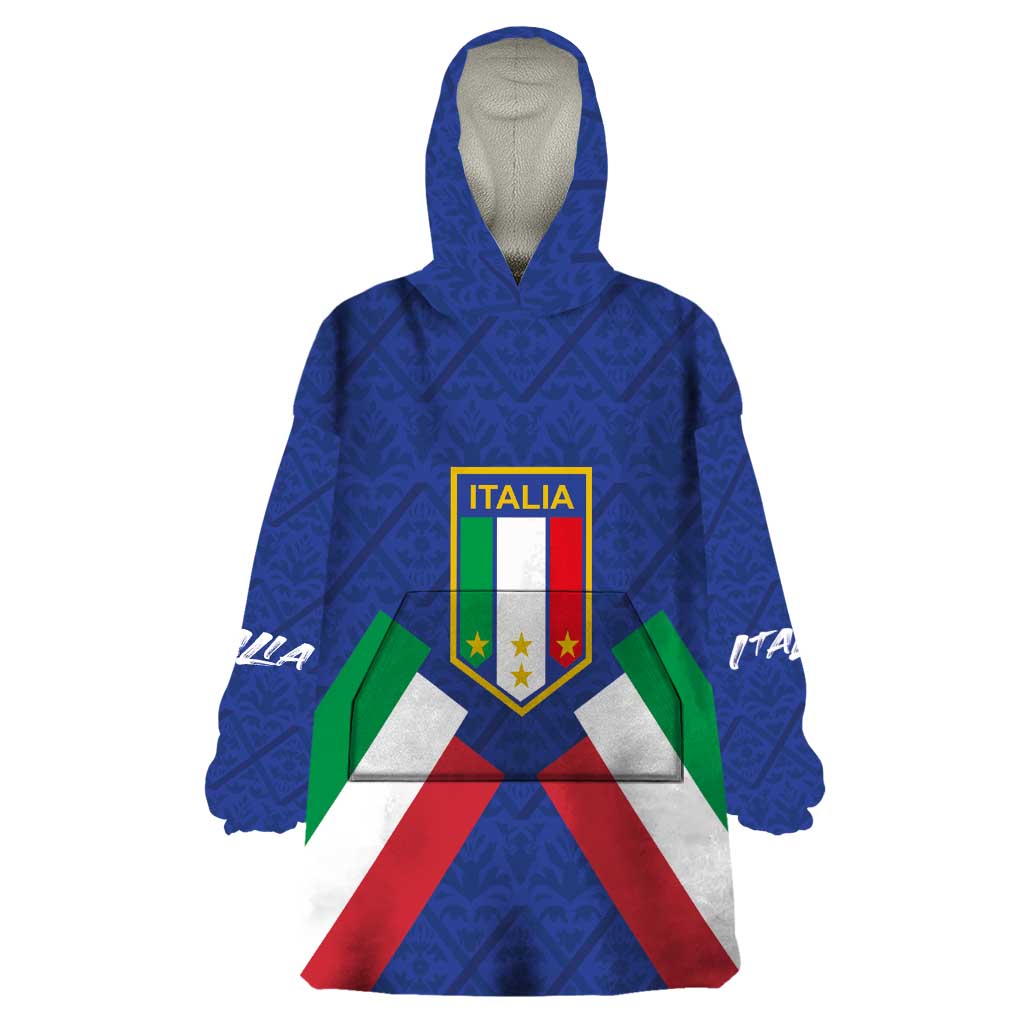 Italy Football 2024 Go Champion Wearable Blanket Hoodie