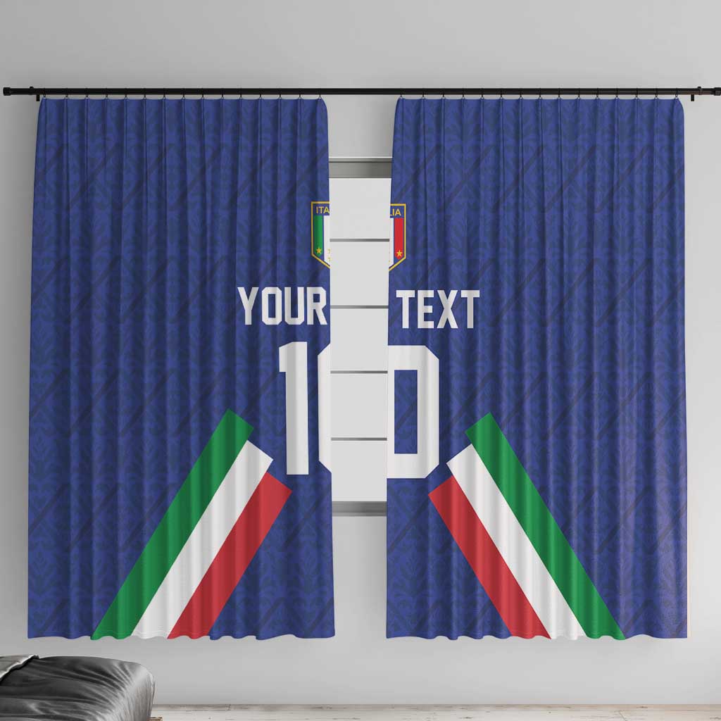 Italy Football 2024 Go Champion Window Curtain