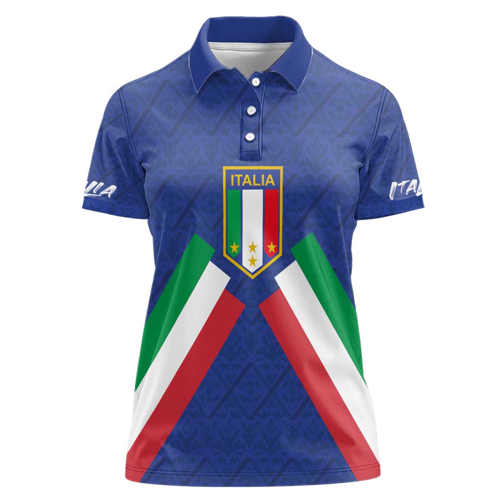 Italy Football 2024 Go Champion Women Polo Shirt