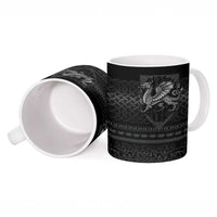 Welsh Celtic Culture Ceramic Mug Wales Y Ddraig Goch with Knot - Wonder Print Shop