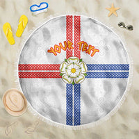 Personalized Yorkshire Celtic Heritage Beach Blanket Cross Style - Wonder Print Shop