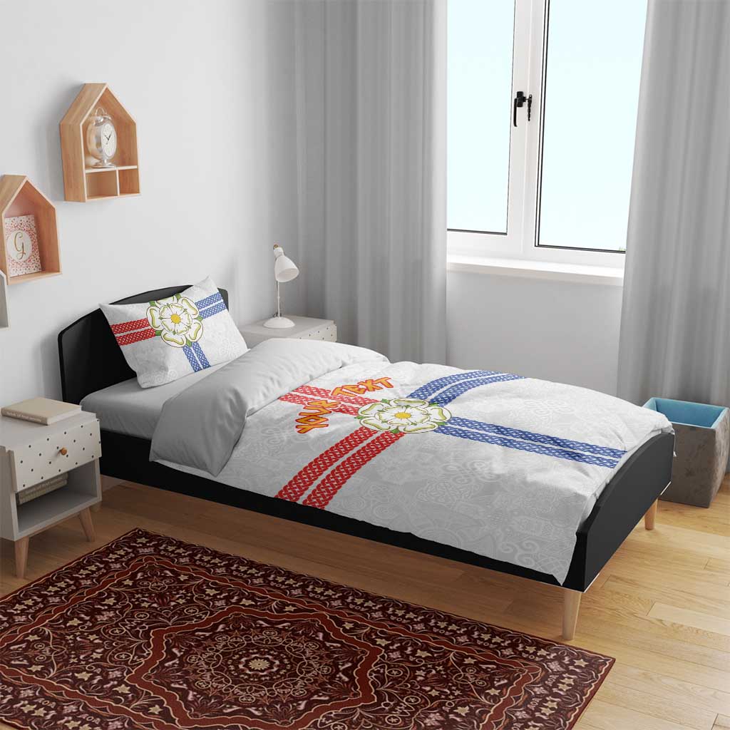 Personalized Yorkshire Celtic Heritage Bedding Set Cross Style - Wonder Print Shop