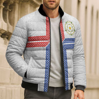 Personalized Yorkshire Celtic Heritage Bomber Puffer Jacket Cross Style - Wonder Print Shop