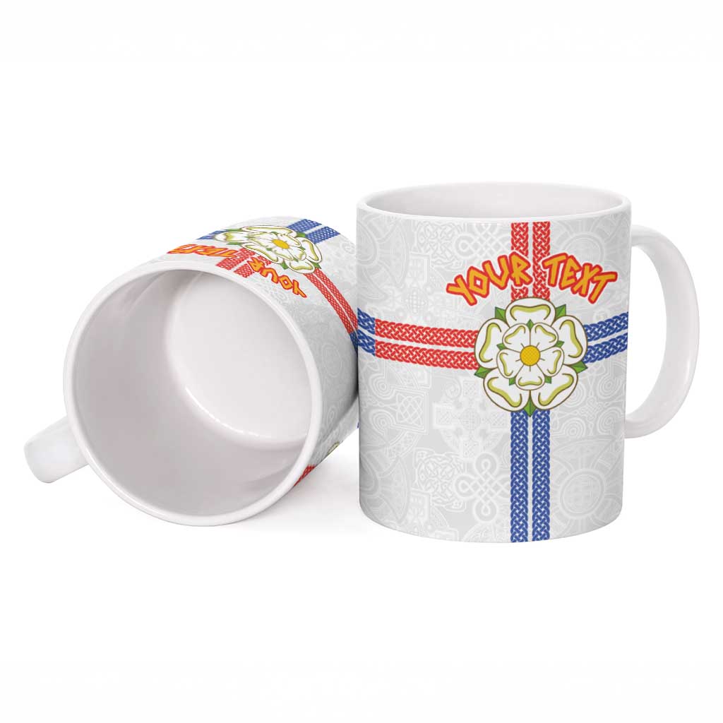 Personalized Yorkshire Celtic Heritage Ceramic Mug Cross Style - Wonder Print Shop