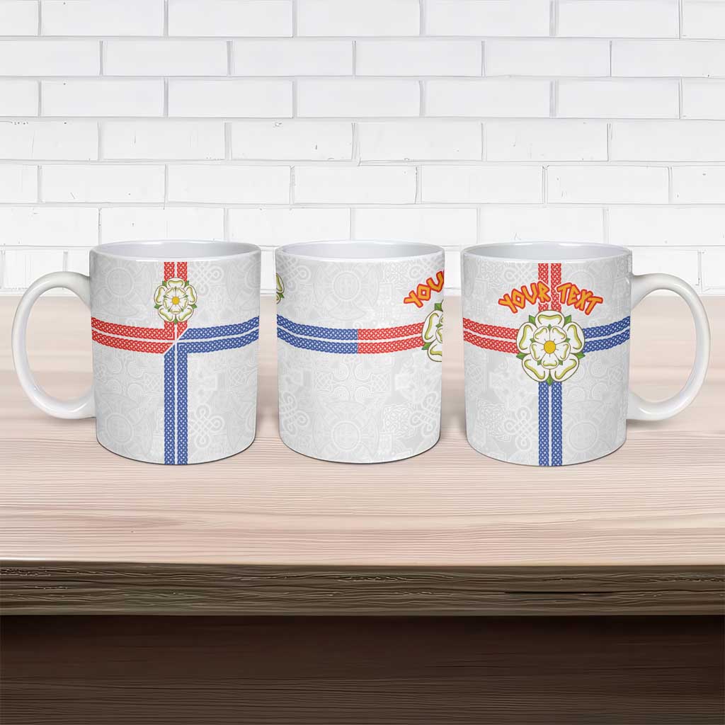 Personalized Yorkshire Celtic Heritage Ceramic Mug Cross Style - Wonder Print Shop