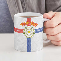 Personalized Yorkshire Celtic Heritage Ceramic Mug Cross Style - Wonder Print Shop