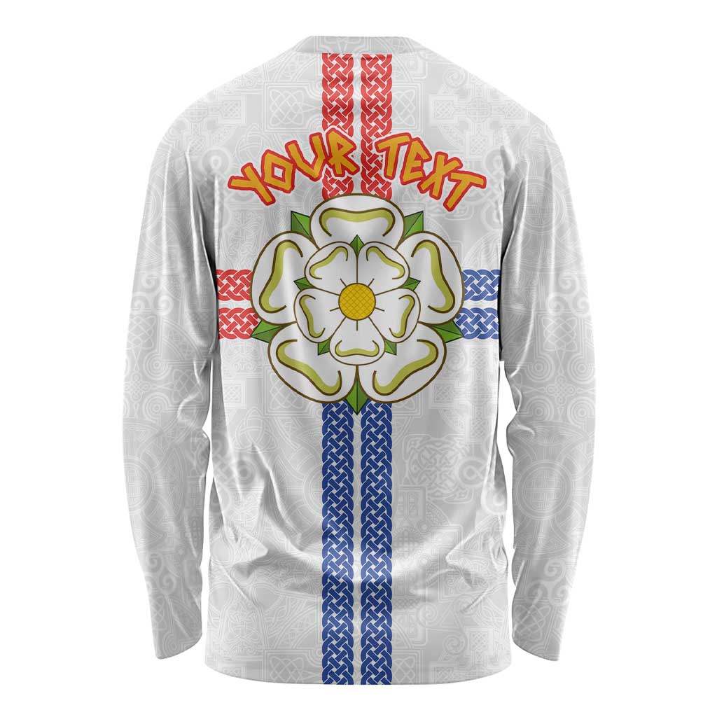 Personalized Yorkshire Celtic Heritage Long Sleeve Shirt Cross Style - Wonder Print Shop