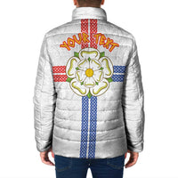Personalized Yorkshire Celtic Heritage Padded Jacket Cross Style - Wonder Print Shop
