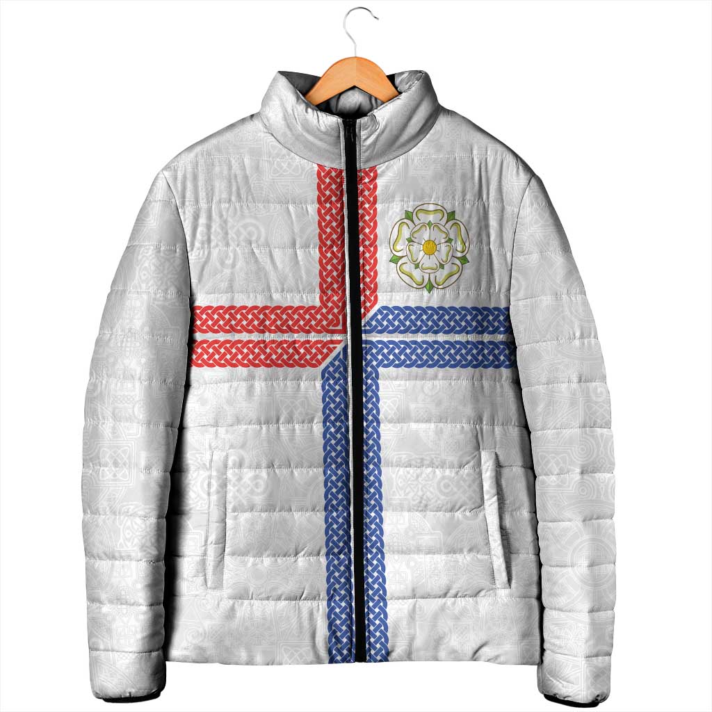 Personalized Yorkshire Celtic Heritage Padded Jacket Cross Style - Wonder Print Shop
