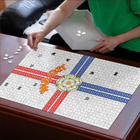 Personalized Yorkshire Celtic Heritage Puzzle Cross Style - Wonder Print Shop