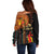 Happy Kwanzaa African Tribal Pattern Off Shoulder Sweater - Wonder Print Shop