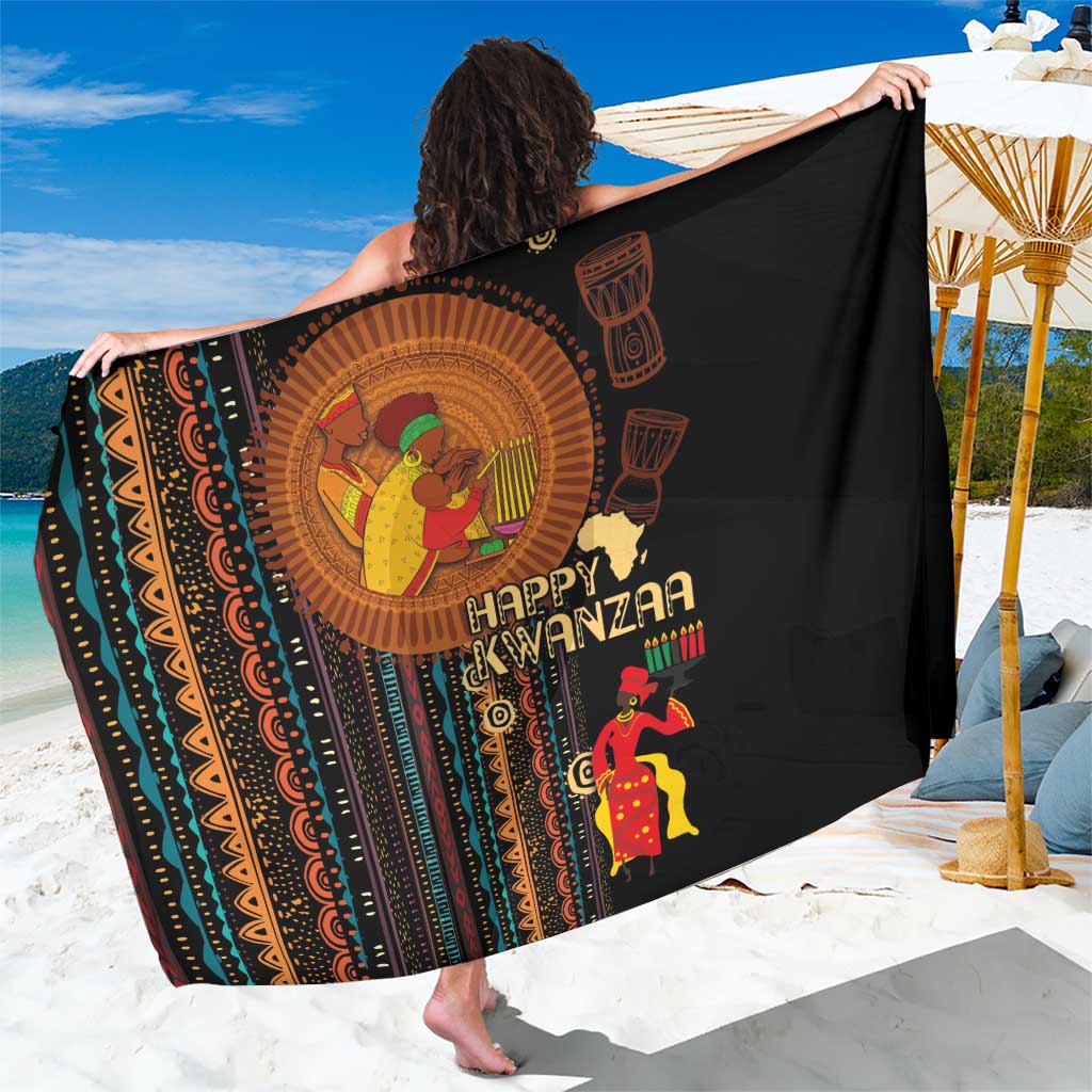 Happy Kwanzaa African Tribal Pattern Sarong - Wonder Print Shop