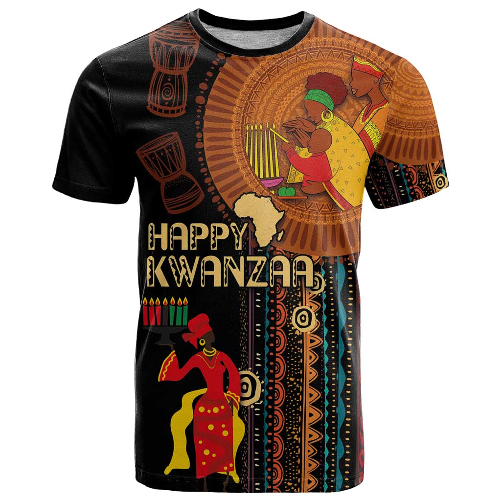 Happy Kwanzaa African Tribal Pattern T Shirt