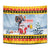 Deutschland Frohe Weihnachten Tapestry Funny Santa Claus and Krampus Drink Beer Together