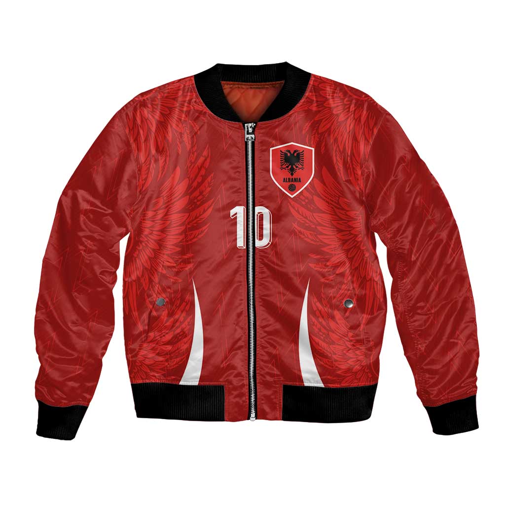 Custom Albania National Football Bomber Jacket The Wings Sporty Style - Wonder Print Shop