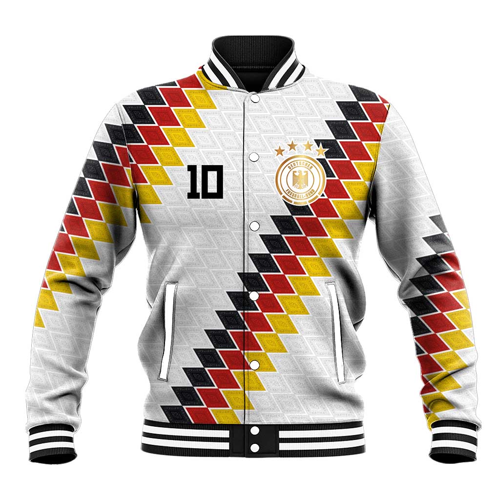Custom Germany National Football Baseball Jacket Inspired German Flag and Bavarian Renaissance Motifs - Wonder Print Shop