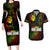 King of Reggae Couples Matching Long Sleeve Bodycon Dress and Hawaiian Shirt Jamaican Reggae One Love - Wonder Print Shop