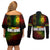 King of Reggae Couples Matching Off Shoulder Short Dress and Long Sleeve Button Shirt Jamaican Reggae One Love - Wonder Print Shop