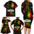 King of Reggae Family Matching Long Sleeve Bodycon Dress and Hawaiian Shirt Jamaican Reggae One Love - Wonder Print Shop