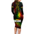 King of Reggae Family Matching Long Sleeve Bodycon Dress and Hawaiian Shirt Jamaican Reggae One Love - Wonder Print Shop